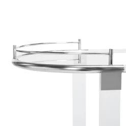 Online Furniture Store 12 Lennon Acrylic Bar Trolley - Chrome - Safavieh