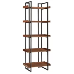 Felicia Rustic Industrial Metal/Wood Etagere Bookshelf - Inspire Q -Online Furniture Store GUEST 52723b83 369a 4ebc 8e02 6b66d5929949