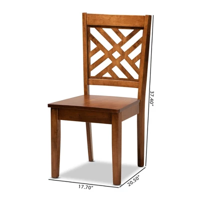 Caron Wood Dining Chair Set - Baxton Studio 6 Caron Wood Dining Chair Set - Baxton Studio - Image 6