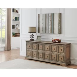 Dennis Antique Insipired 3 Door Storage Credenza/Sideboard Weathered Brown - Treasure Trove -Online Furniture Store GUEST 53879425 d2a6 45e4 bb69 bc5283c3fe22