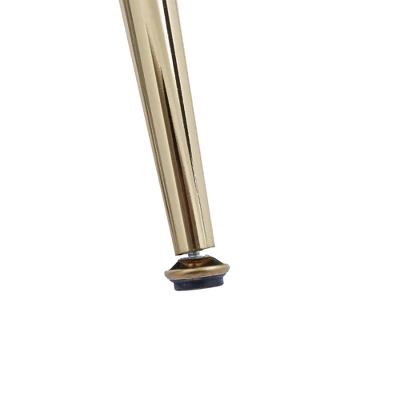 29.5" Modern Chenille Accent Armchair With Gold Metal Legs And Throw Pillow - ModernLuxe 12 29.5" Modern Chenille Accent Armchair With Gold Metal Legs And Throw Pillow - ModernLuxe - Image 12