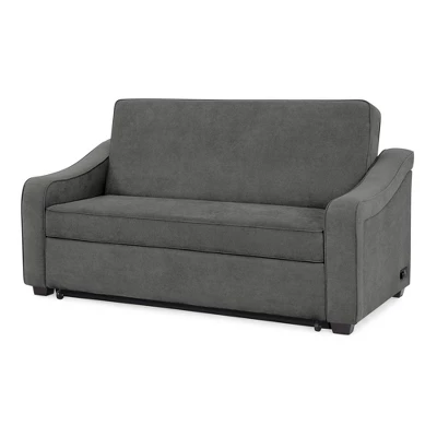 Nelson Convertible Futon Queen Sleeper Sofa Gray - Serta 2 Nelson Convertible Futon Queen Sleeper Sofa Gray - Serta - Image 2