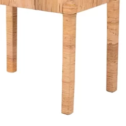 Abelia Natural Rattan And Mahogany Wood Short Accent Bench Natural Brown - Baxton Studio -Online Furniture Store GUEST 5670074a 679d 472c b38d d643b47b0ff9