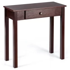Costway Console Table With Drawer Entryway Hallway Accent Wooden Table Espresso -Online Furniture Store GUEST 57290306 a42b 4e7f 9bb5 fcb1baeece92