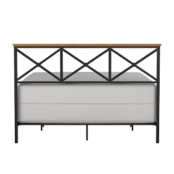 Queen Ashford Metal Bed With Wood Accent Textured Black Oak Finished Wood - Hillsdale Furniture -Online Furniture Store GUEST 576259bf 4582 4988 aeab 1f688d7b2f2f