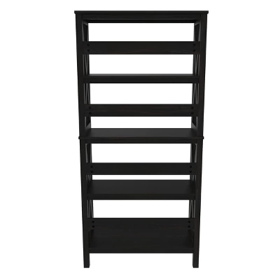 X-Frame 5-Tier Bookshelf Black Walnut - ClosetMaid 2 X-Frame 5-Tier Bookshelf Black Walnut - ClosetMaid - Image 2