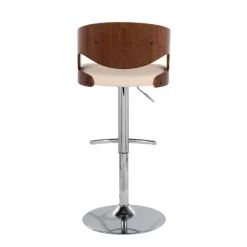 Set Of 2 Pino Upholstered Barstools Cream/Walnut - Lumisource -Online Furniture Store GUEST 581eead2 495a 4b60 8432 d903a6193f59