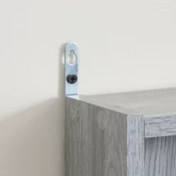 HOMCOM 5-storey Wall Shelf Display Cabinet, Shotglass Display Case With 2 Glass Doors And 4 Adjustable Shelves, Gray -Online Furniture Store GUEST 58952681 6d6c 41e8 be10 a3cd0c269b91