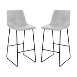 Emma And Oliver Set Of 2 Kitchen Bar Height Stool - 30 Inch LeatherSoft Barstool -Online Furniture Store GUEST 59344df8 0ecb 44a0 8959 fe4d87053379