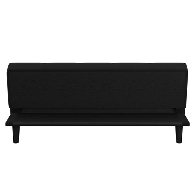 Lorrance 3 Seat Convertible Futon Sofa Bed Black - Serta 5 Lorrance 3 Seat Convertible Futon Sofa Bed Black - Serta - Image 5