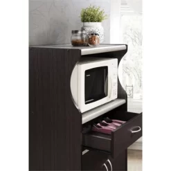 Microwave Kitchen Cart In Chocolate Gray - Hodedah -Online Furniture Store GUEST 5a138e70 1142 4245 a6fd 3a1132a59cee