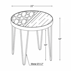 Rivendell Side Table Walnut/White - Linon -Online Furniture Store GUEST 5a28de4b a10f 4b04 8722 fd1f00de9da4