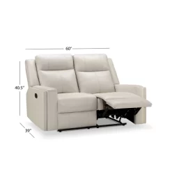 Randi Top Grain Leather Manual Reclining Loveseat Ivory - Abbyson Living -Online Furniture Store GUEST 5acb4c09 26d7 40ff 98b8 5eac389c5802