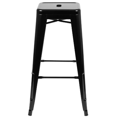 Emma And Oliver 4 Pack 30" High Metal Indoor Bar Stool - Stackable Stool 9 Emma And Oliver 4 Pack 30" High Metal Indoor Bar Stool - Stackable Stool - Image 9