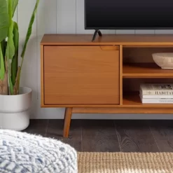 Solid Wood Mid-Century Modern TV Stand For TVs Up To 80" - Saracina Home -Online Furniture Store GUEST 5c1b66a4 1a26 42d6 9c3c 1a693eabbe89