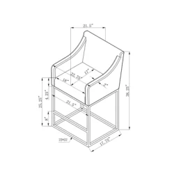 Cordele Counter Height Barstool Black - Chic Home Design