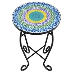 Costway Mosaic Side Table Accent Table Round Balcony Bistro End Table OrangeBlueNavy 20 Costway Mosaic Side Table Accent Table Round Balcony Bistro End Table OrangeBlueNavy -Online Furniture Store GUEST 5ce9be21 40c1 4cc5 96aa 61f137db0539