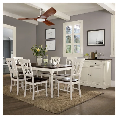 Shelby 7pc Extendable Dining Set White - Crosley 2 Shelby 7pc Extendable Dining Set White - Crosley - Image 2