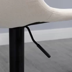 HOMCOM Adjustable Bar Stools Set Of 4, Swivel Bar Height Chairs Barstools Padded With Back For Kitchen, Counter, And Home Bar, Cream White -Online Furniture Store GUEST 5d711718 51f4 45e4 a030 dcc7069abcd2