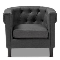 Bisset Chesterfield Chair Gray - Baxton Studio -Online Furniture Store GUEST 5e21bd96 22f4 4bef 96e8 77a8428b0e2e