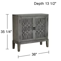 55 Downing Street Elias 36" Wide Gray Wood 2-Shelf Cabinet -Online Furniture Store GUEST 5e2cb425 2c8b 4679 943a d55986e628a0