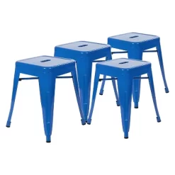 Merrick Lane Set Of 4 Sloane 18" High Backless Stacking Dining Stools With Durable Metal Frame -Online Furniture Store GUEST 5e855654 12d2 49ef a87a 45cac0c06a38