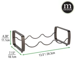 MDesign Metal Wine Rack Storage Organizer, 3 Bottles Each - 2 Pack -Online Furniture Store GUEST 5fa91ddb 7734 4bae b2ac 3ca32bd38b2b