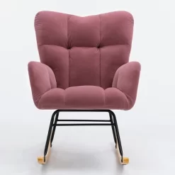 Epping Nursery Rocking Chair,Velvet Upholstered Glider Rocker Rocking Accent Chair,Wingback Rocking Chairs-Maison Boucle -Online Furniture Store GUEST 603fbc4d 0693 4ffd a309 2d6c7d33c317