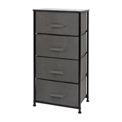 Emma And Oliver 4 Drawer Vertical Storage Dresser With Wood Top & Fabric Pull Drawers -Online Furniture Store GUEST 605436fc 02cf 457f b08d 929250c8b325