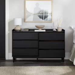Mid-Century Modern Solid Wood 6 Drawer Double Dresser - Saracina Home 24 Mid-Century Modern Solid Wood 6 Drawer Double Dresser - Saracina Home -Online Furniture Store GUEST 6055ff97 4649 4b8d 9ad4 41a92d811076