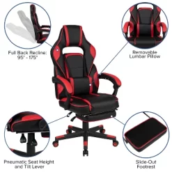 Flash Furniture Gaming Desk With Cup Holder/Headphone Hook & Reclining Back/Arms Gaming Chair With Footrest -Online Furniture Store GUEST 60890070 f226 4a1b b172 c09c9a0d15f9