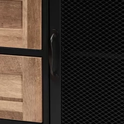 Connell Two-Tone Wood And Metal Sideboard Buffet Natural Brown/Black - Baxton Studio -Online Furniture Store GUEST 61459928 03aa 4070 b404 060b80275cdd