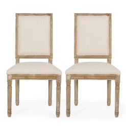 2pk Regina French Country Wood Upholstered Dining Chairs - Christopher Knight Home -Online Furniture Store GUEST 61d53121 f578 4a34 bc16 813eb93567d7