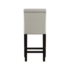 Set Of 2 24" Vermont Faux Leather Counter Height Barstool White - Inspire Q -Online Furniture Store GUEST 61e4820c 39b9 4e0f 8341 a4315e3c3f09