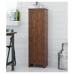 Hagar Single Door Storage Pantry Cabinet Pine - Room And Joy -Online Furniture Store GUEST 61fc1c27 9bb9 40e8 8d3c 076a3a9d1e20