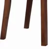 Set Of 2 Solid Wood Leather Seat Side Chair Brown - Benzara