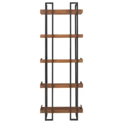 Felicia Rustic Industrial Metal/Wood Etagere Bookshelf - Inspire Q -Online Furniture Store GUEST 63f32f78 ca19 4b1c a784 5b986a52ea76