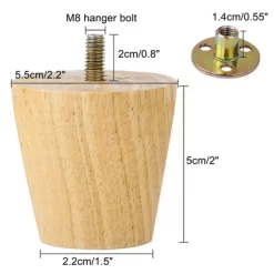 Unique Bargains Wood Furniture Sofa Dresser Legs Round Mid-Century Modern Replacement Feet Set Of 4 -Online Furniture Store GUEST 6515bddc bea7 4307 906a b00af8838021