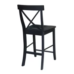 24" Martha X Back Counter Height Barstool - International Concepts -Online Furniture Store GUEST 65205416 61bf 4884 8c2b fb89a9c6ab8e