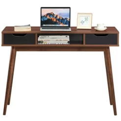 Costway Computer Desk Writing Table W/ Drawers Laptop PC Workstation Home OakWalnut 19 Costway Computer Desk Writing Table W/ Drawers Laptop PC Workstation Home OakWalnut -Online Furniture Store GUEST 6568e895 b9c7 4580 8490 bee3cbba2a7a