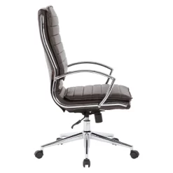 High Back Manager's Faux Leather Chair With Chrome Base - OSP Designs -Online Furniture Store GUEST 65a2bff5 1e1a 4e17 81a9 5db7873d8461