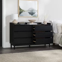 Mid-Century Modern Solid Wood 6 Drawer Double Dresser - Saracina Home 23 Mid-Century Modern Solid Wood 6 Drawer Double Dresser - Saracina Home -Online Furniture Store GUEST 6613f989 90ff 4833 a944 f0558719b07f