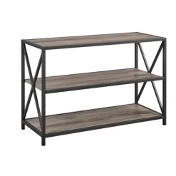 25.62" X Frame Metal And Wood Media Bookshelf - Saracina Home 19 25.62" X Frame Metal And Wood Media Bookshelf - Saracina Home -Online Furniture Store GUEST 66341339 f03c 4dae b9cb d9a098afb416