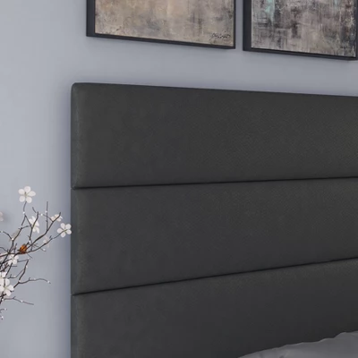 Luxembourg Faux Leather Channel Upholstered Platform Bed - Eco Dream 3 Luxembourg Faux Leather Channel Upholstered Platform Bed - Eco Dream - Image 3