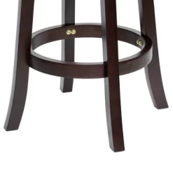 HOMCOM Classic Bar Stool Swivel Barstool With PU Leather Upholstered Mid-Back And Footrest, 30.25 Inch Seat Height, Set Of 3, Black -Online Furniture Store GUEST 666bc993 4d97 46ac 97e8 eedf20e1b0d0