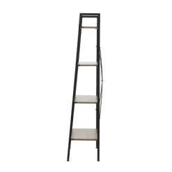 LuxenHome 4-Shelf 58.3" X 23.62" W Wood And Metal Ladder Bookcase. -Online Furniture Store GUEST 66c7273e cf3f 40f2 a8d9 aa0bed798eef