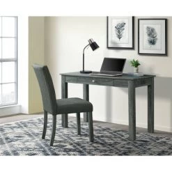 Draven Desk & Chair With USB Dark - Picket House Furnishings