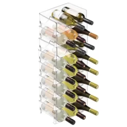 MDesign Plastic Stackable Wine Bottle Storage Organizer Rack -Online Furniture Store GUEST 675356fa da07 4cd1 94a2 cadebea93ddf