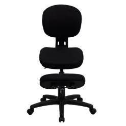 Emma And Oliver Mobile Ergonomic Kneeling Posture Task Office Chair In Black Fabric -Online Furniture Store GUEST 67e4ecbd 3d08 4d76 8e91 a3ad84a22d09