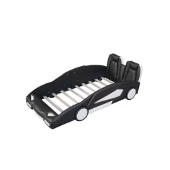 Twin Size Race Car-Shaped Platform Bed With Wheels-ModernLuxe -Online Furniture Store GUEST 684e990a a843 4518 9409 d59d3f5a2608